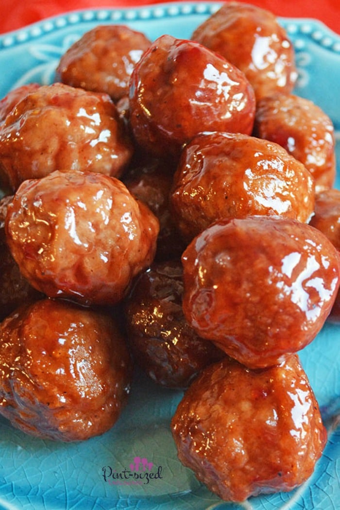 Easy, Slow Cooker Sweet and Spicy Meatballs make every party more fun!