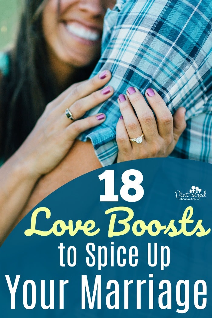 Ready for a spicy marriage? These 18 love boosts are just what your marriage needs, craves and LOVES! Go ahead and add some LOVE and spice to your marriage relationships today!