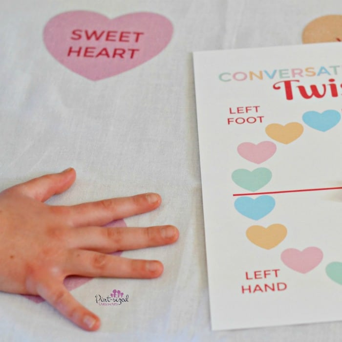 easy printable twister game for valentine''s day