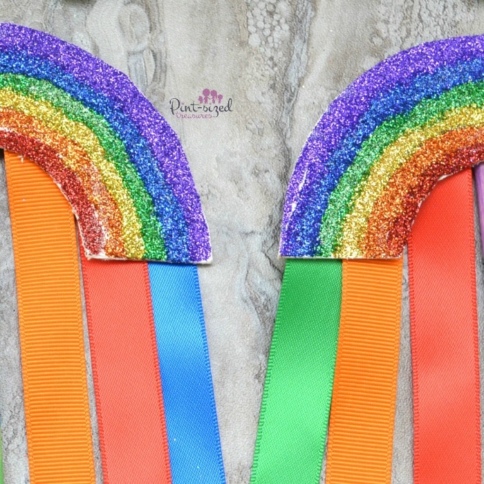 easy rainbow wand craft for St. Patrick's Day
