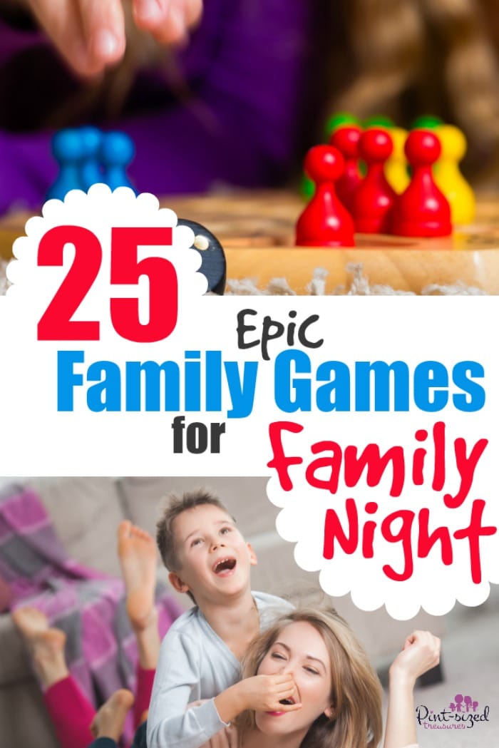 25 Epic Family Games to make your Family Night absolutely the BEST ever! Prepare for giggles, hugs and crazy-amazing memories! #parenting #familynight #familygames #activitesforfamilies #familyfun #gamesforkids #relationships #familymemories #motherhood #raisingkids