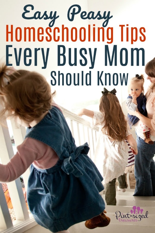 Every busy mom needs to read these easy peasy homeschooling tips to have a less stressful homeschooling year!