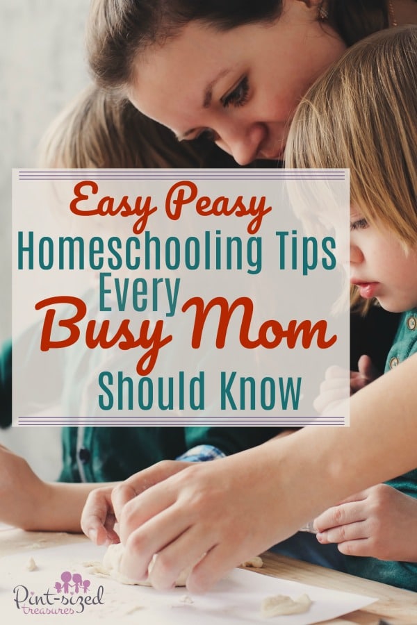 Every busy mom needs to read these easy peasy homeschooling tips to have a less stressful homeschooling year! 