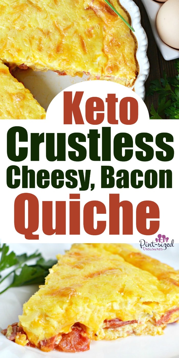 crustless quiche being served