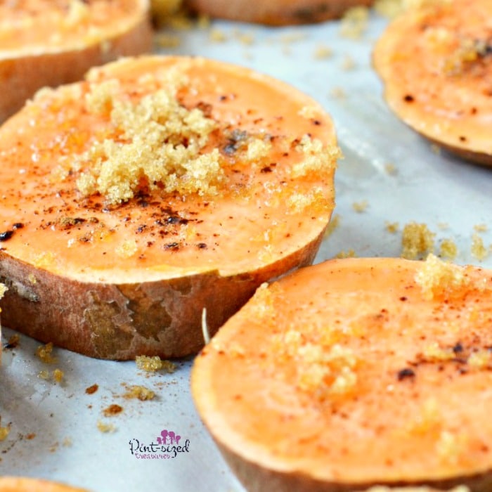 easy sweet potato bites being prepped for baking