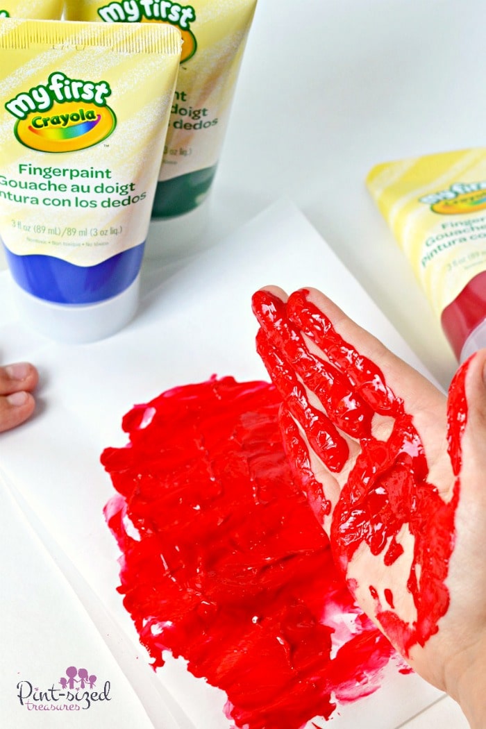 Easy handprint canvases for kids