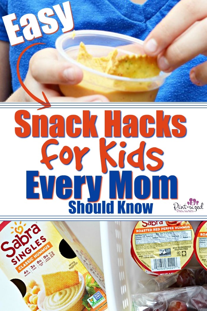 Easy snack hacks for kids every mo should know! Keep kids happy, full and keep your sanity as a mom too! #snackhacks #momhacks #momlife #raisingkids #easysnacks #heallthysnacks