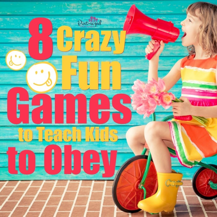child riding tricycle playing a game that teaches obedience