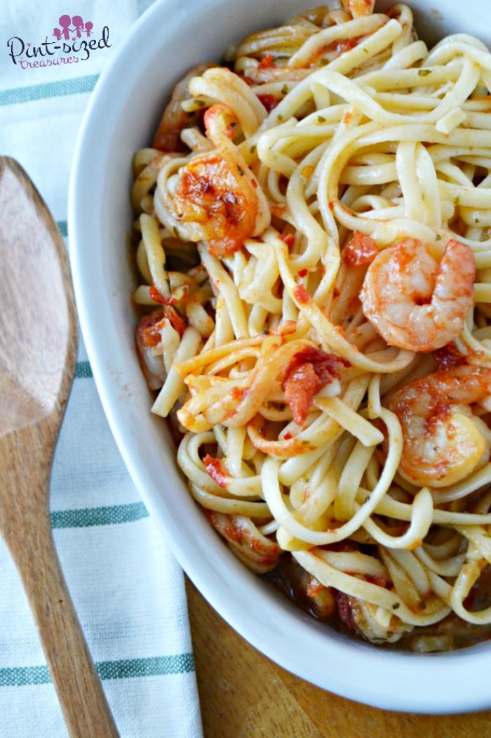 Cranberry broccoli salad pairs well with shrimp scampi!
