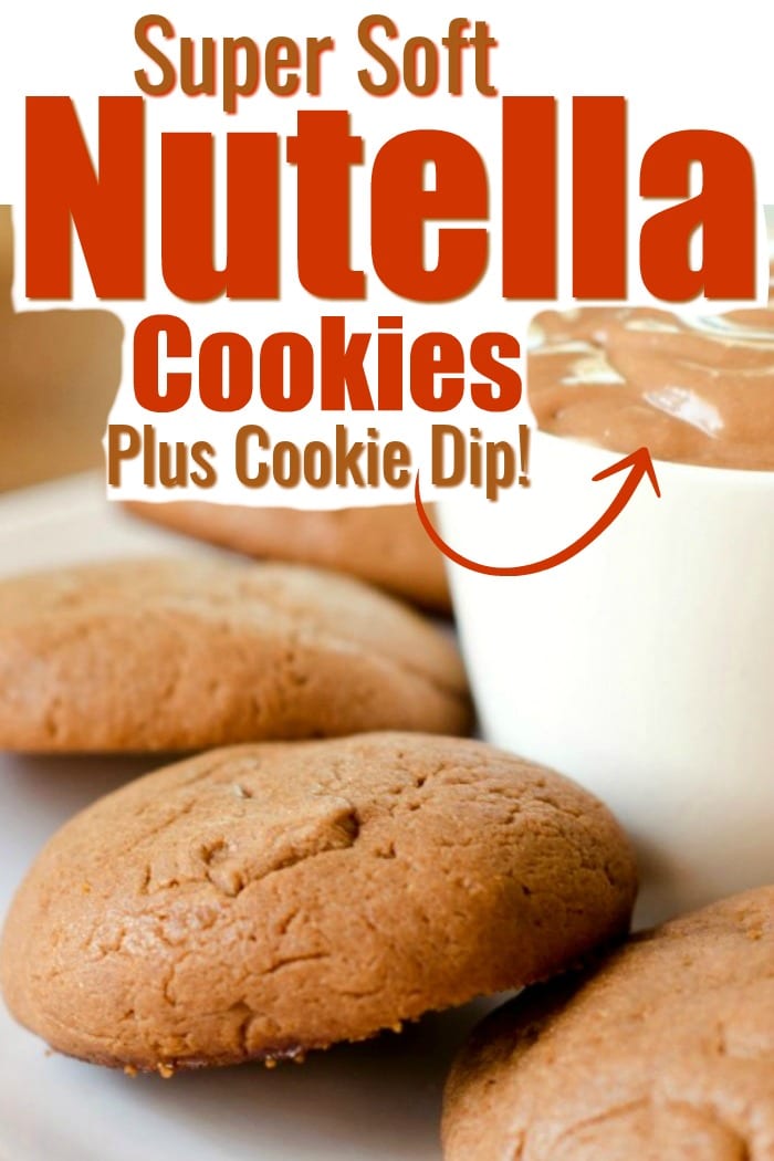 Mmm...these Nutella cookies are super soft and come with a homemade, Nutella cookie dip too!