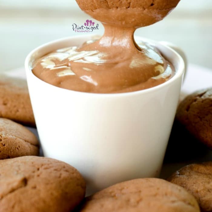 nutella cookies with nutella cookie dip