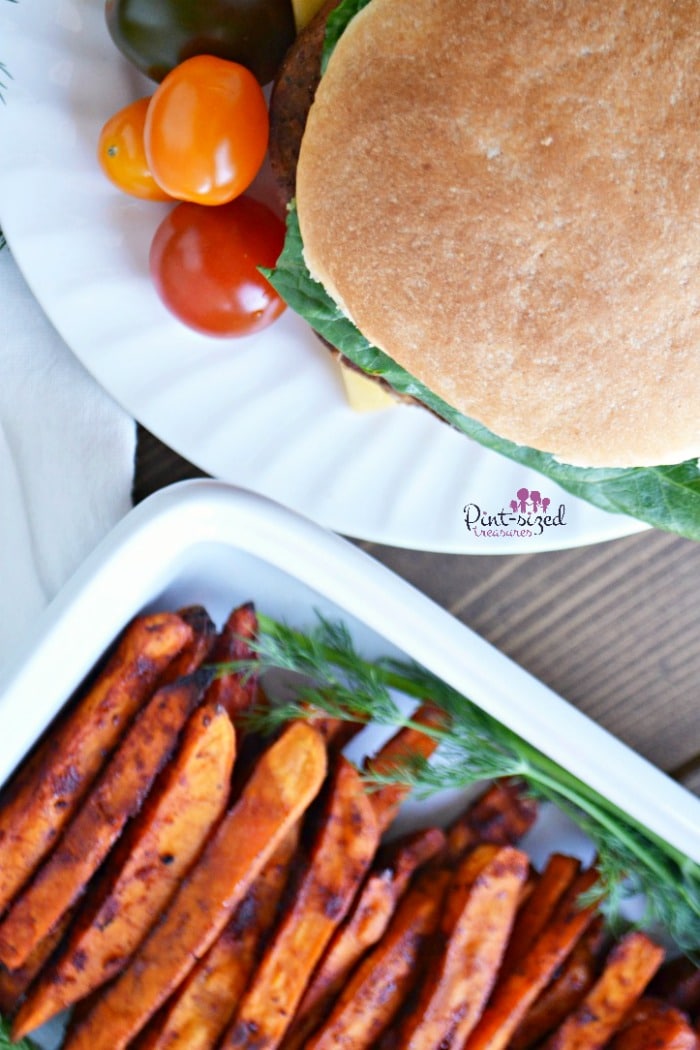 Spicy sweet baked potatoes with aioli sauce