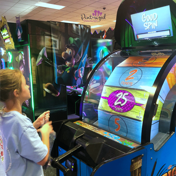 Playing games at Chuck E. Cheese's Greenville, SC
