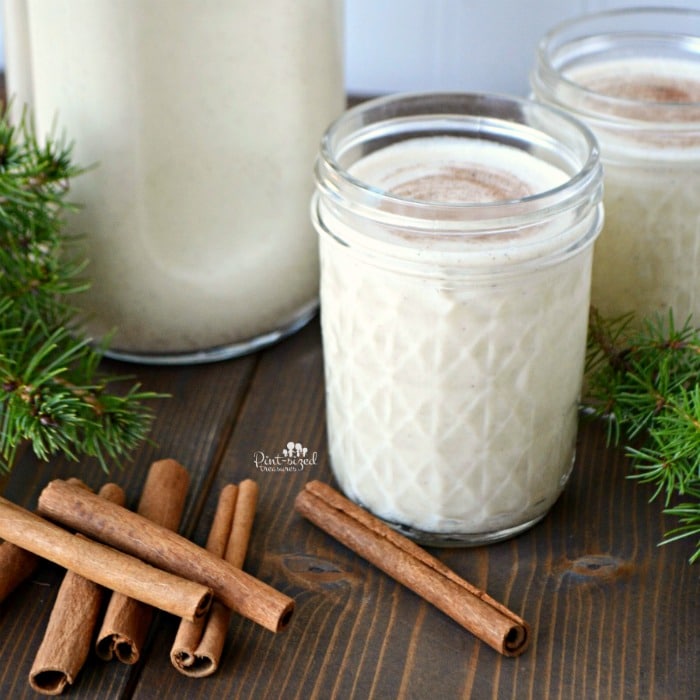egg nog recipe being served