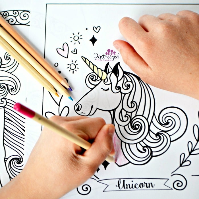 Unicorn coloring sheets that are printable