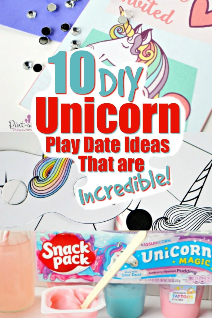 Unicorn play date ideas that are incredible creative! You'll love the stash of unicorn printable, snack ideas and magical ideas fit for a unicorn!