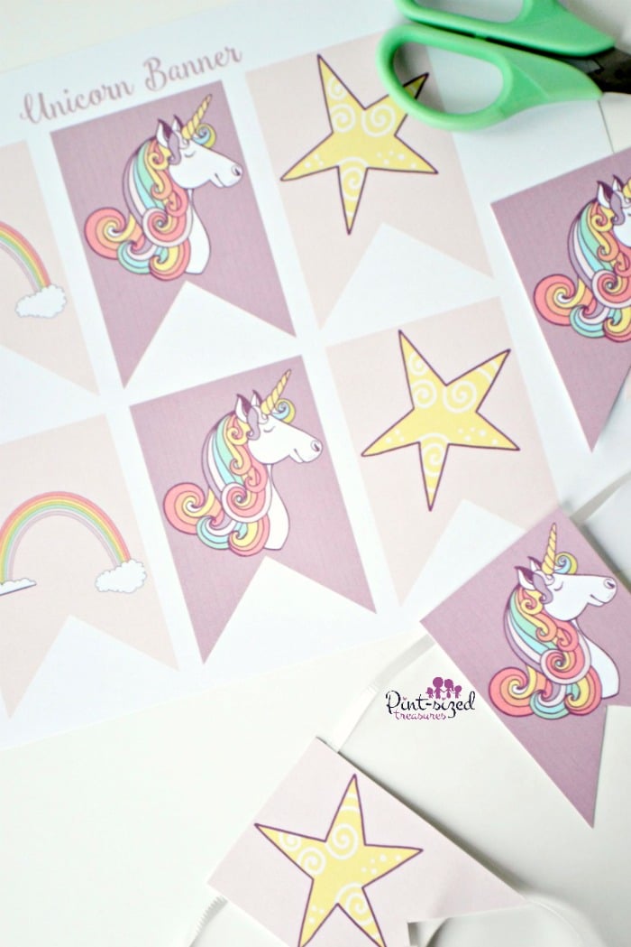 Printable unicorn banner