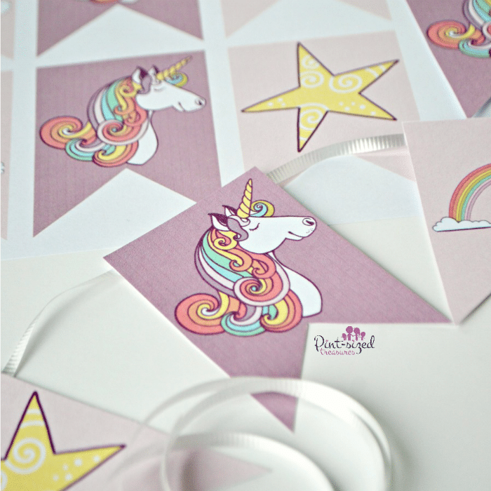 Unicorn banner that's printable