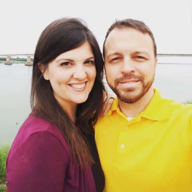 husband and wife standing together