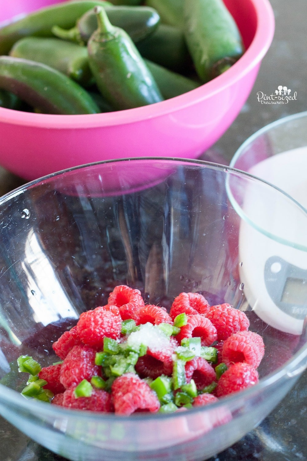 How to make the raspberry salsa for the crab rangoon taquitos.