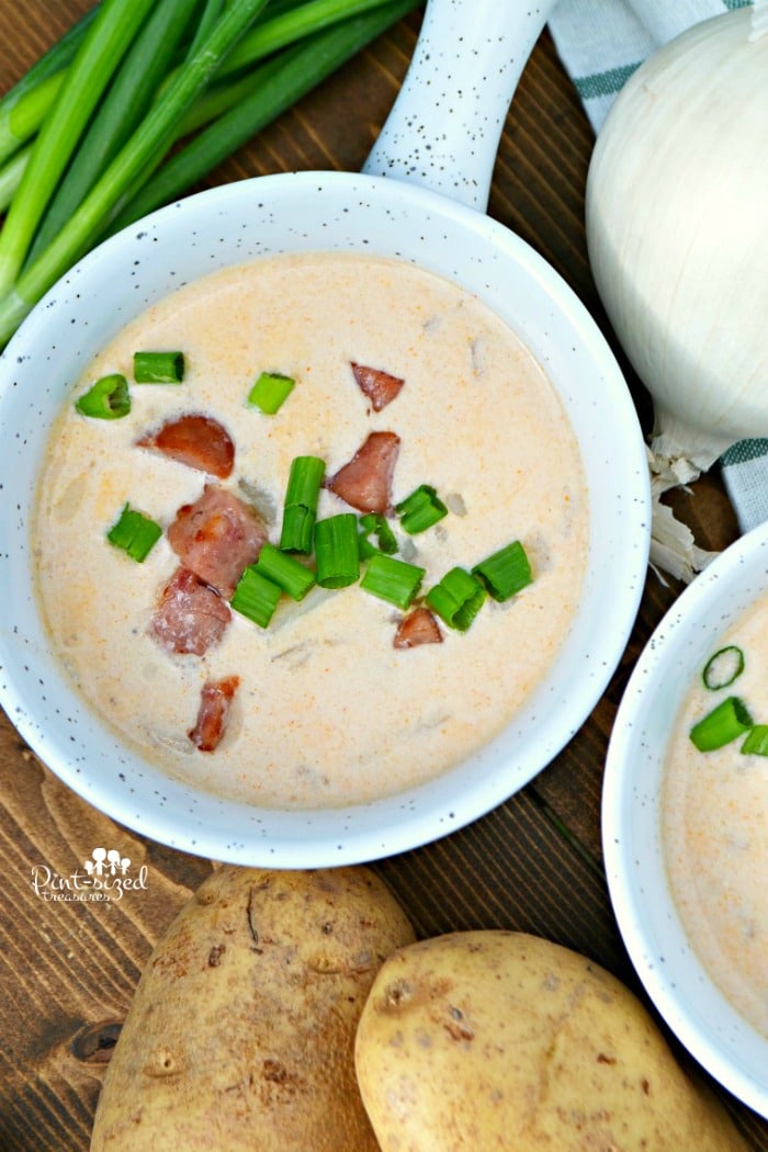 Creamy sausage and potato soup