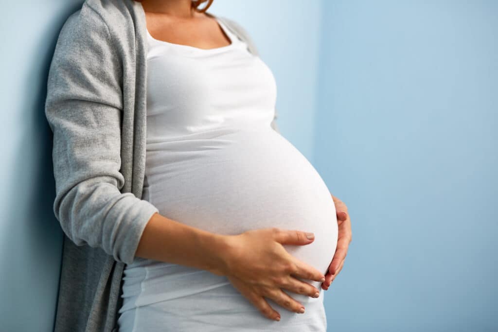 pregnant mom at baby shower