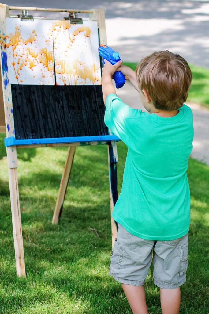playing a game outdoors