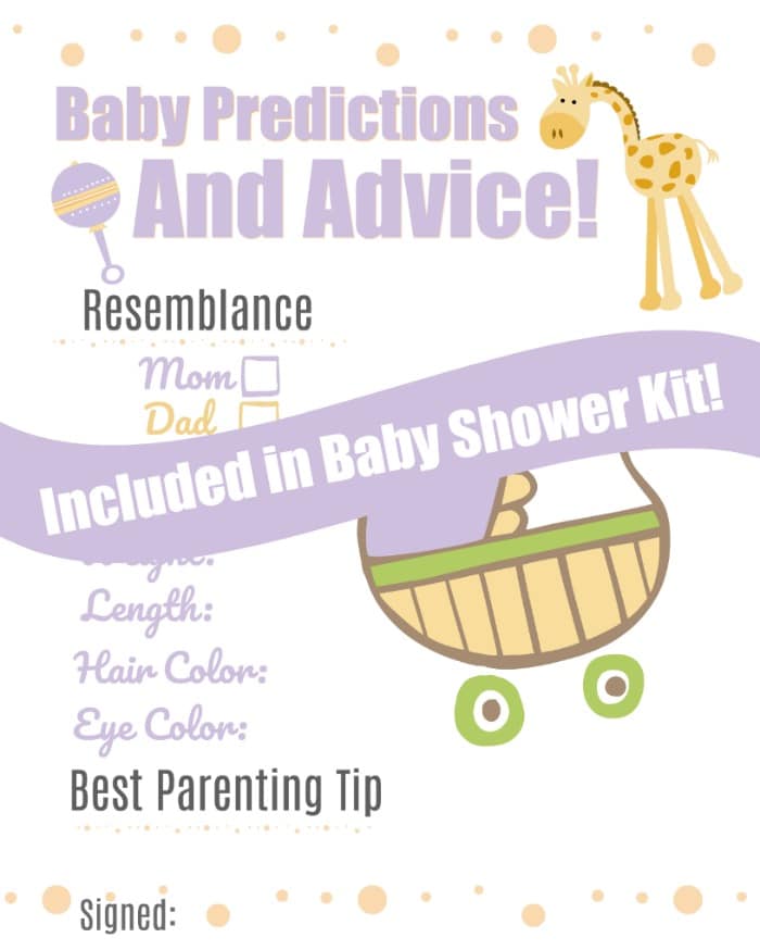 baby shower games and printable