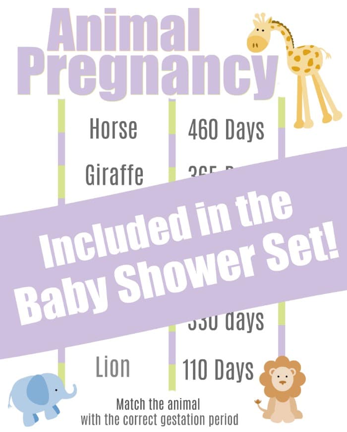 baby shower printable game