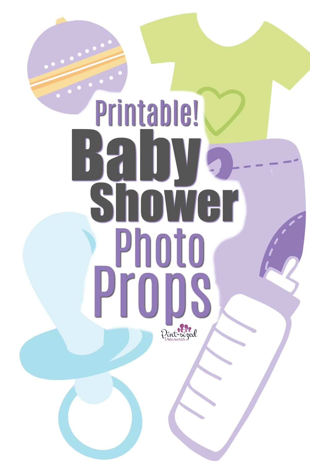 baby shower game photo prop