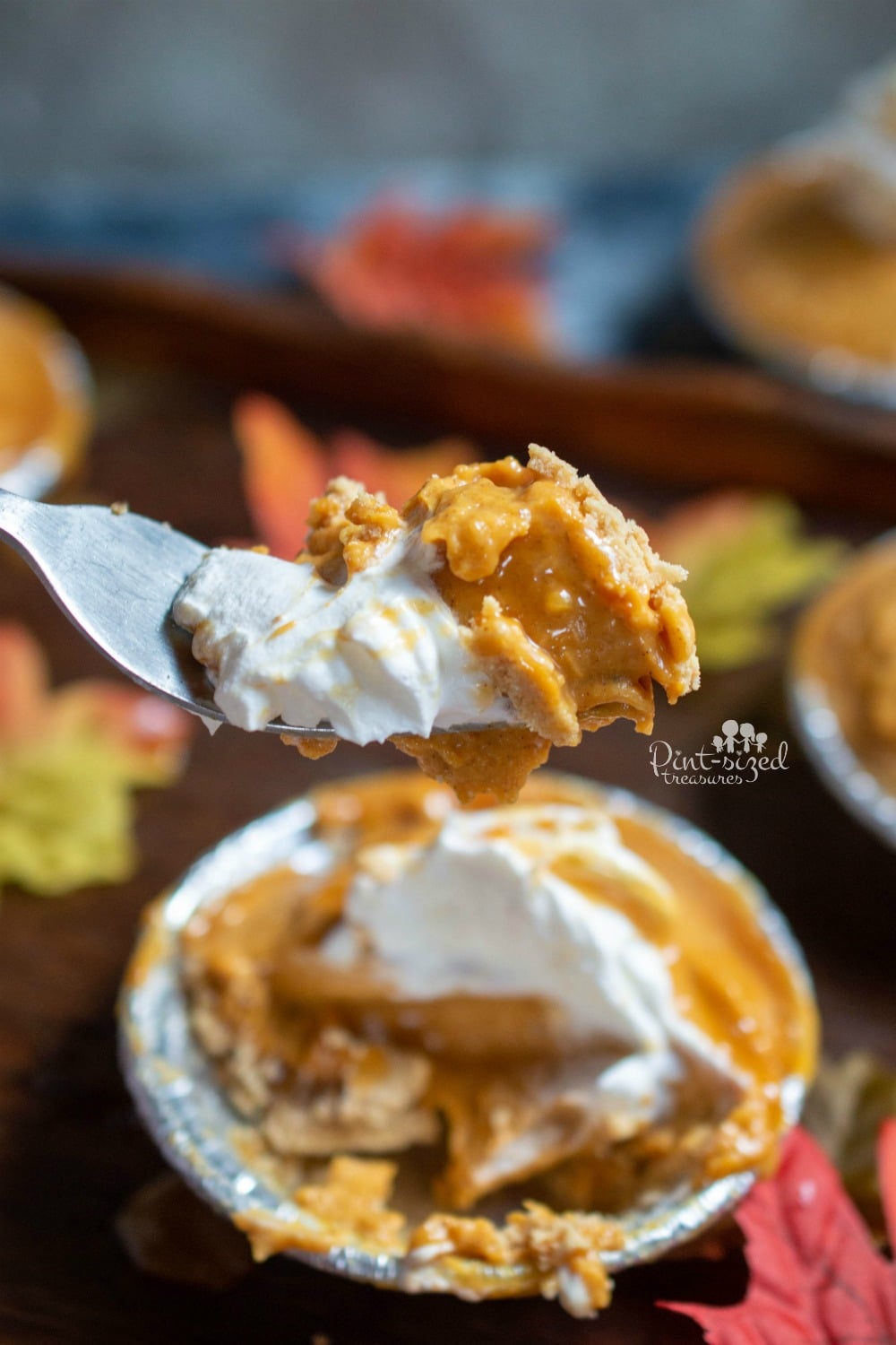 No bake mini pumpkin pie with salted caramel