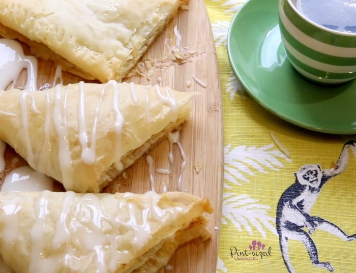 pumpkin turnovers on cutting board