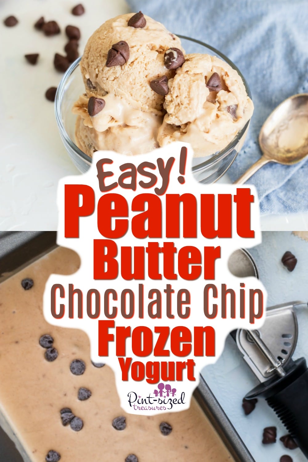 Easy Peanut Butter Chocolate Chip Frozen Yogurt Recipe