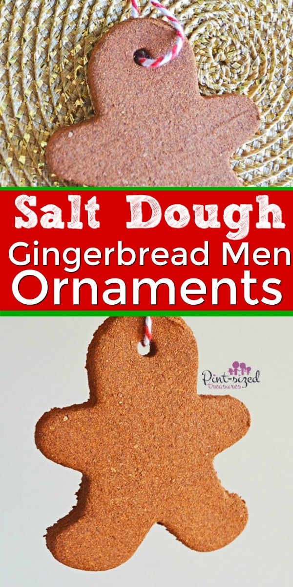 salt dough gingerbread men ornaments