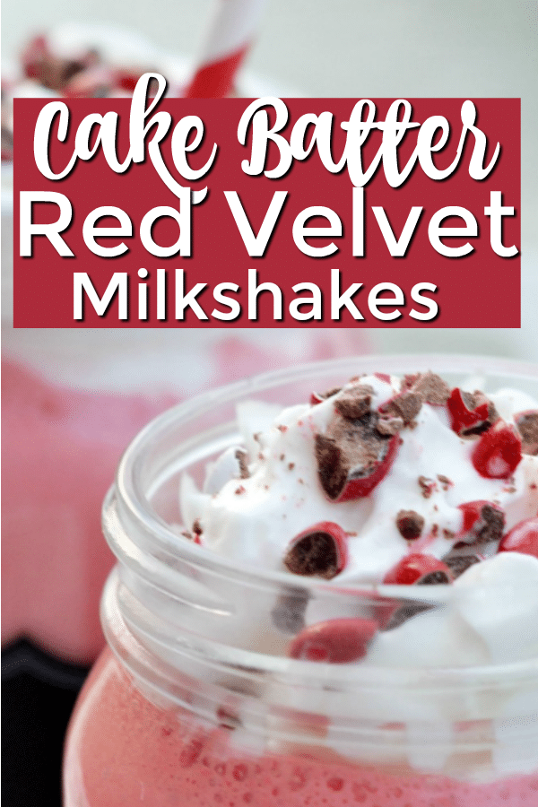 red velvet cake batter milkshakes