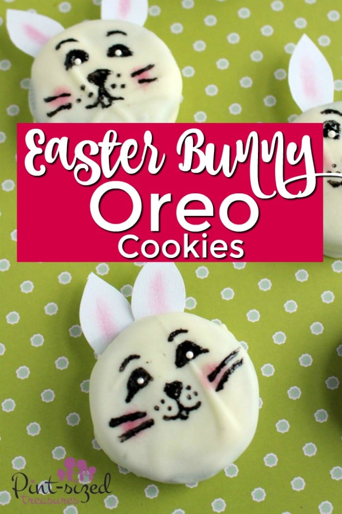 Easy, Easter Bunny Cookies Made from Oreos