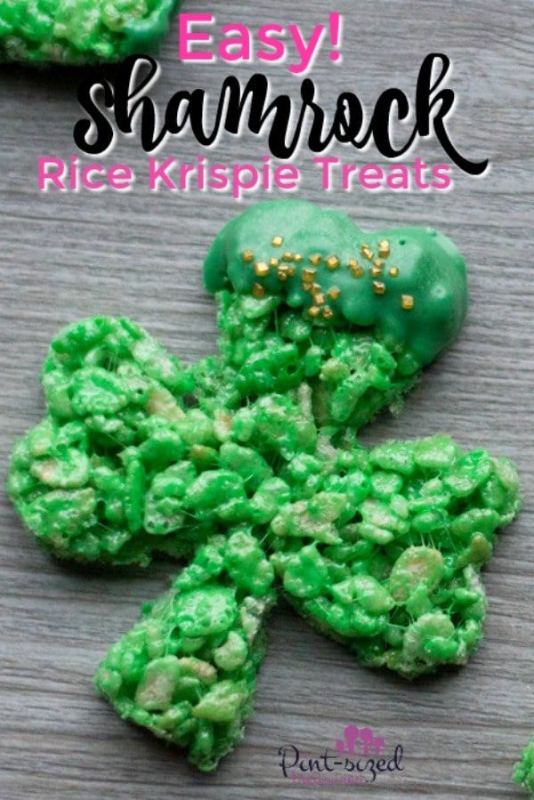 Shamrock rice krispie treat recipe