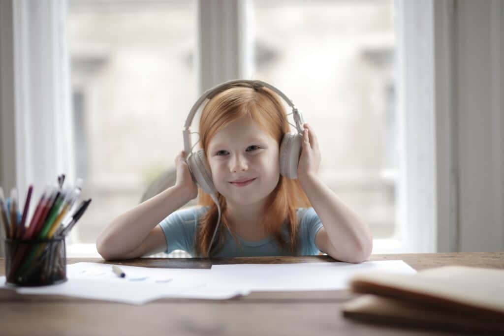 listening to audio books for a quiet time activity