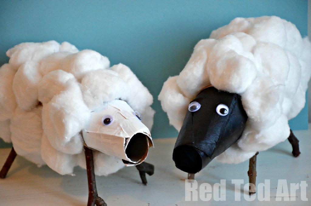 paper roll sheep craft