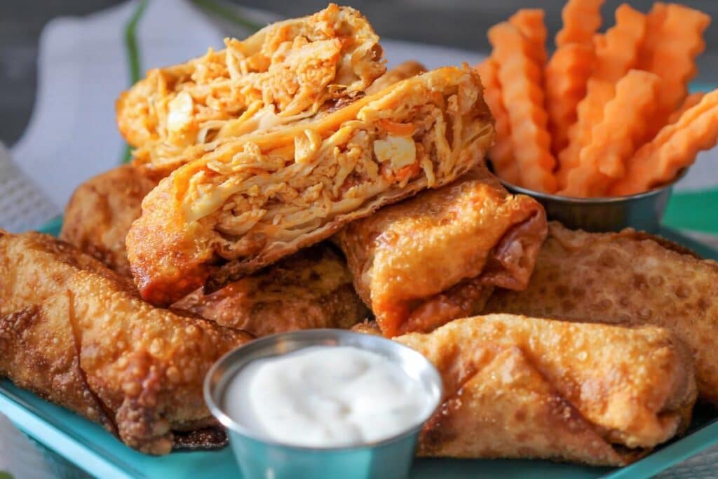 egg rolls with buffalo chicken