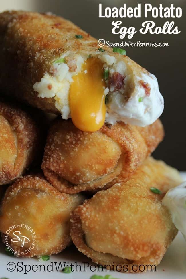 mashed potato egg rolls