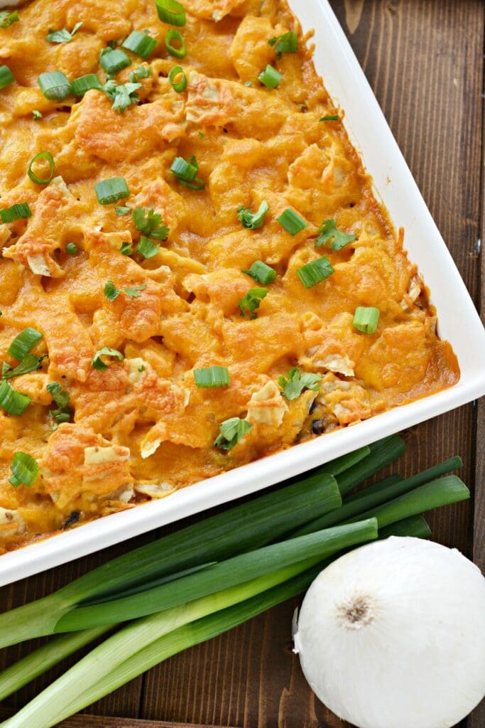 southwest casserole made with ground beef