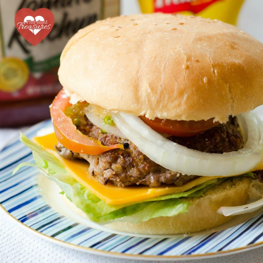 skillet burgers made with ground beef