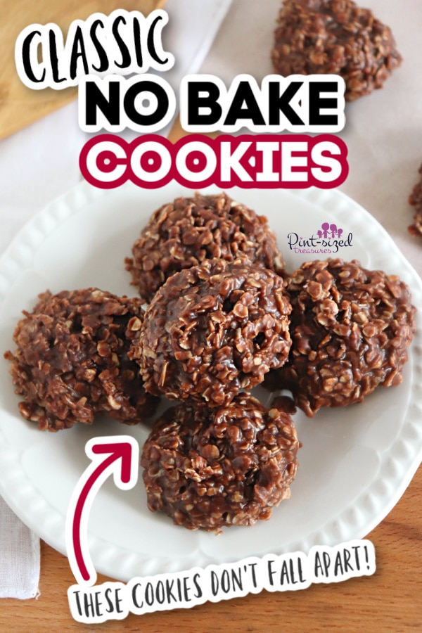 no bake cookies on plate