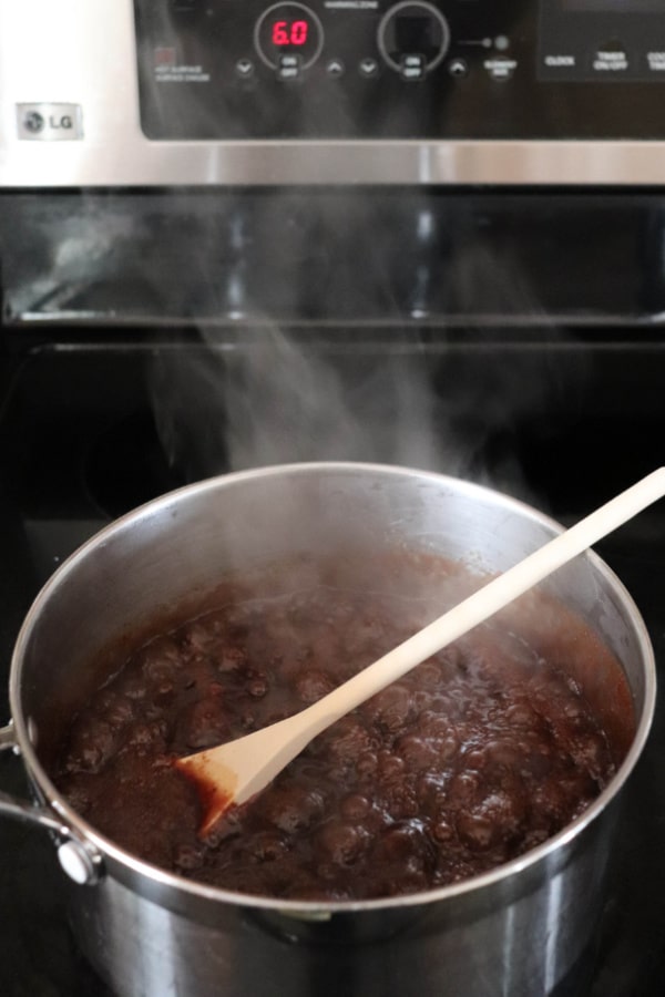 cooking the no bake cookie mixture