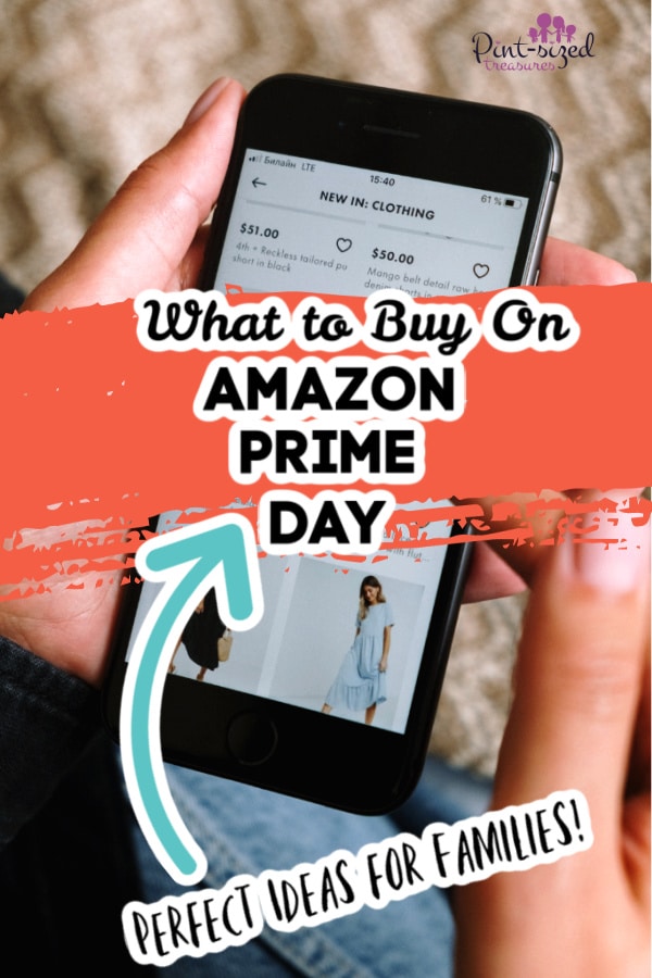 woman looking on phone for Amazon prime deals