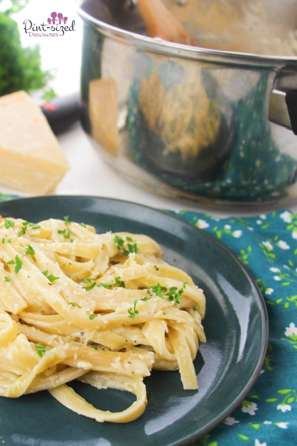 making Alfredo Sauce for family