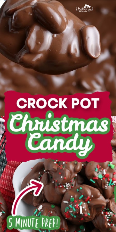 dipping out the crock pot candy