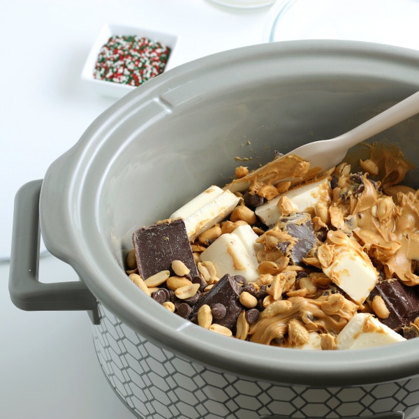 stirring ingredients for crock pot candy