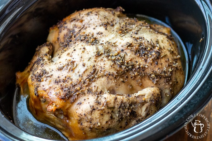 lemon pepper chicken in the slow cooker